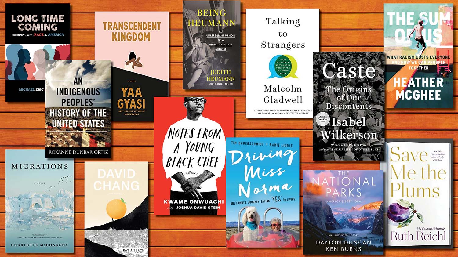 Collage of book covers for book recommendations from the College of Social Work