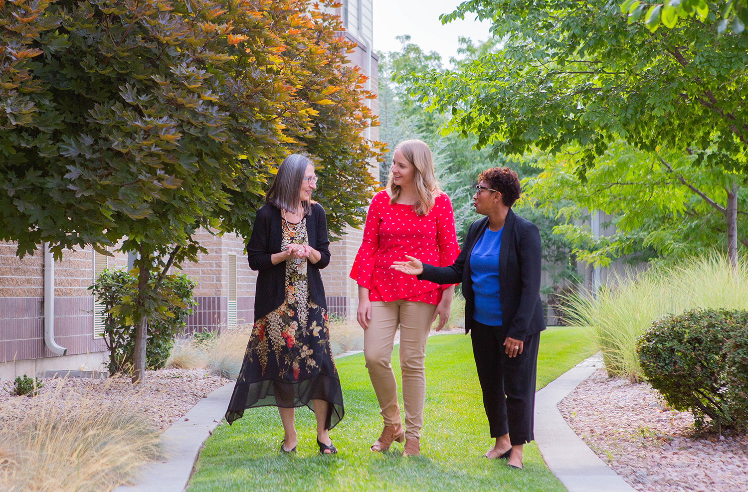 Dr. Marilyn Luptak, MSW student Lily Ferreira, and DNP student Tamiyah Dinh at Grace Mary Manor